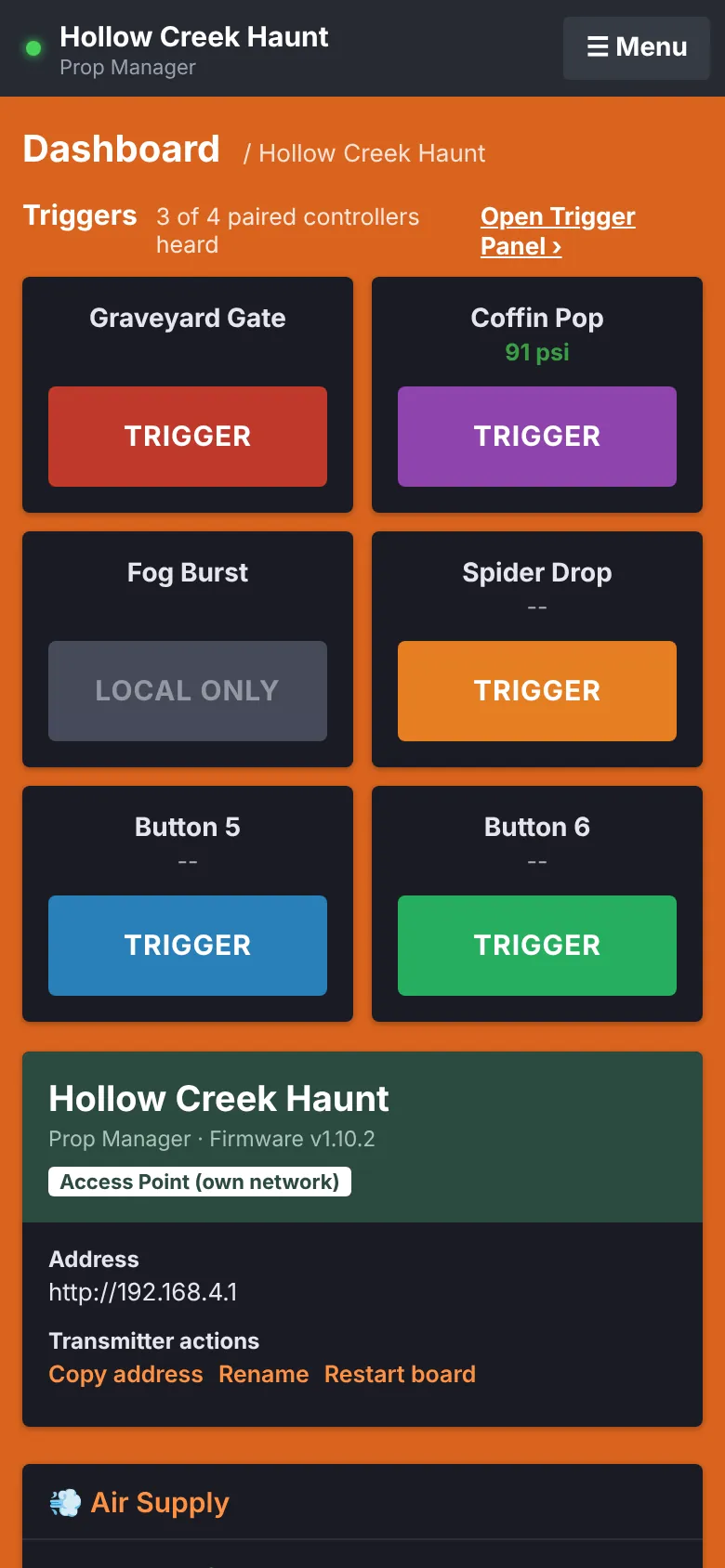 Prop Manager Dashboard on a phone